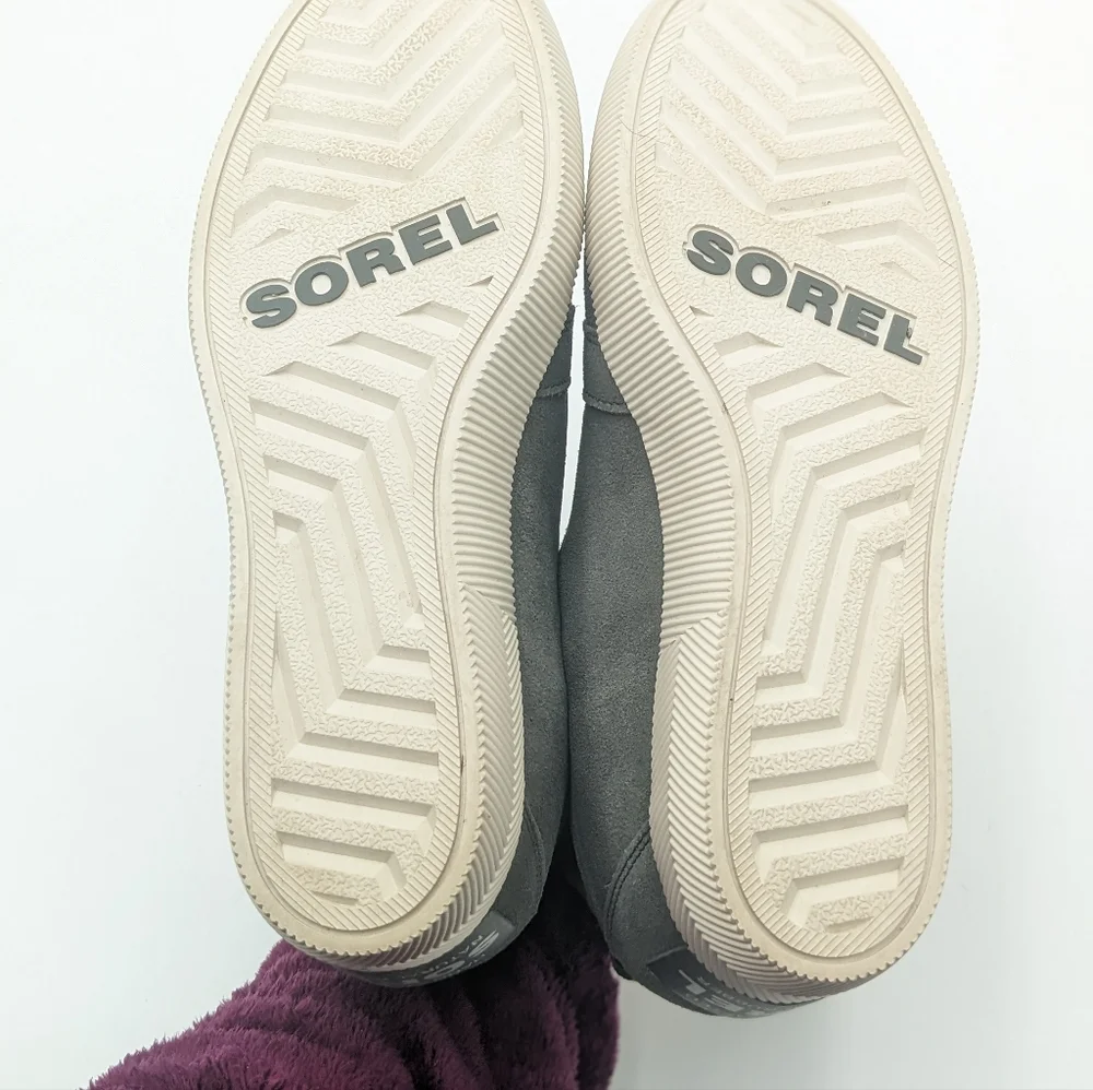 Sorel Gray Suede Sneaker Wedges